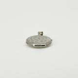 Vintage Sterling Silver Oval Foliate Engraved Locket 925