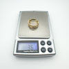 Vermeil Diamond Floral Band Leaf Ring in Sterling Silver 925 Size R - S Eternity