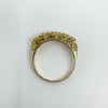 Vintage 9ct Yellow Gold 5x Stone 1.08ct Peridot Ring / Band 375 Size N 1989