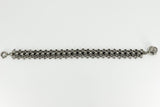 Antique Victorian Sterling Silver & Rose Gold Book Chain & Charm Bracelet 925