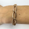 Antique Chunky 9ct Rose Gold Oval Links 8” Bracelet 23g