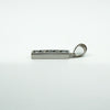 14ct White Gold CZ Bar Pendant / Charm 585