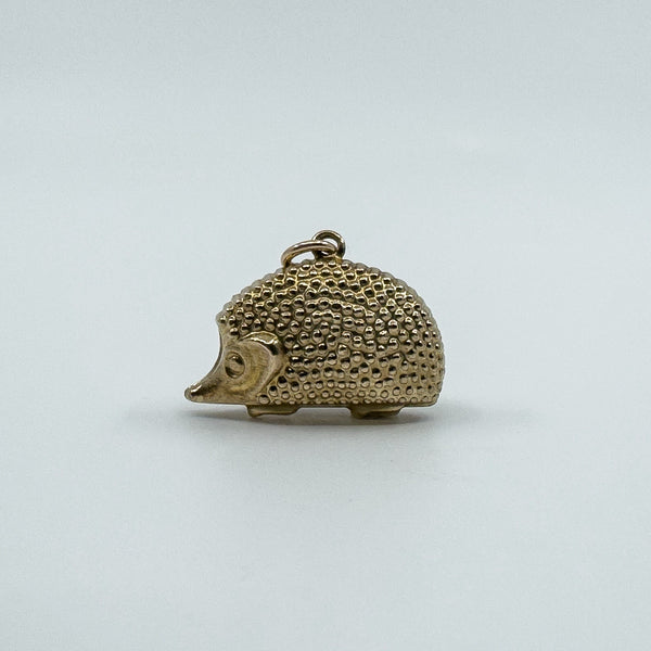 Large Vintage 9ct Gold Hedgehog Animal Pendant  / Charm 375 (London 1975)