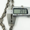 Vintage Sterling Silver Chunky Fancy Link Engraved 25” Chain & T-Bar 925 135g