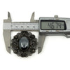 Large Vintage Sterling Silver Filigree Hematite Brooch 925