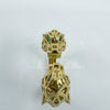 18ct Gold Gem Set Double Panther Head Ring Size O 750