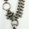 Large Antique Victorian Sterling Silver Reversible Locket & 18.5" Book Chain 925