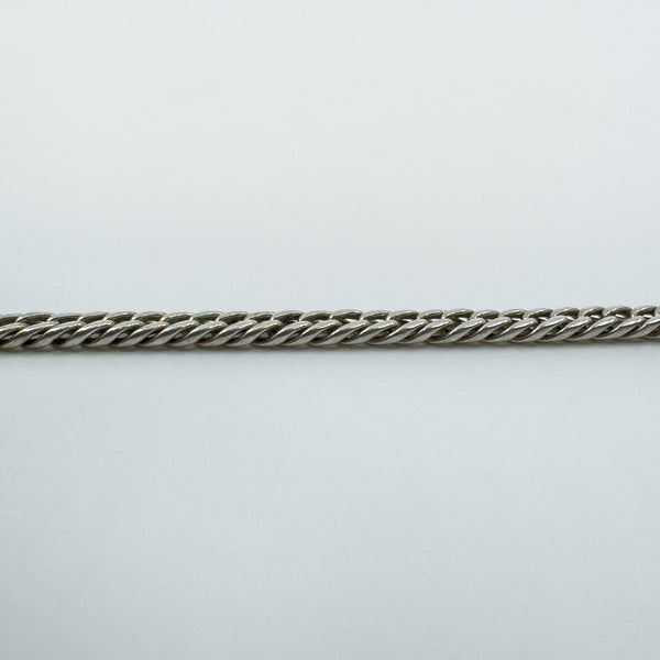 Vintage Sterling Silver 72” Guard / Muff Chain Dog Clip & Charm 925 58g