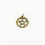 Vintage 9ct Rose Gold Engraved Pentagram / Pentacle Pendant 375 (Birm 1973)