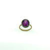 Antique / Art Deco 14ct Gold Pink Sapphire & Rose Cut Diamond Ring 585 Size O