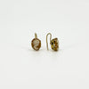 Vintage 9ct Gold Small Cameo Drop Earrings 375 (Birm 1963)