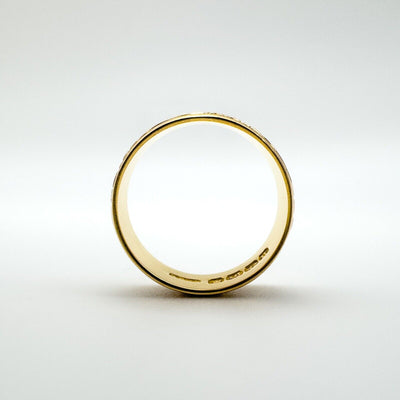 Antique 18ct Gold Ivy Vine Engraved Wedding Eternity Stacking Ring 5.5g P - Q