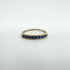 14ct Gold 0.50ct French Cut Sapphire Half  Eternity Band Ring Size M 1/2 585