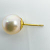 Vintage 9ct Gold 7.7mm Cultured Pearl Stud Earrings 375