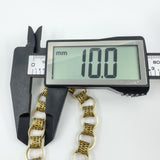 Vintage 9ct Gold Chunky Fancy Links 8” Bracelet 375 (London 1974) 14g 