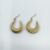 Vintage 9ct Gold Small Chunky Twisted Hoop Earrings