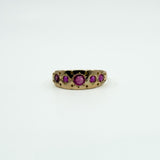 Rare Antique 15ct Rose Gold Natural Ruby Ring 625 Size M (Birm 1881)