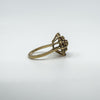 Vintage 9ct Gold Garnet Cocktail Cluster Ring Size J - K 