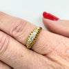 Edwardian Antique 18ct Gold Diamond Boat Ring 750 Size P (Birmingham 1910)