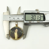 Large Antique 9ct Rose Gold Double Sided Glass Photo Locket 375 (Birm 1912)