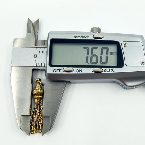 Vintage 9ct Gold Albertina Tassel Pendant / Charm 375