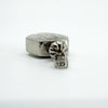 Chunky Sterling Silver Vintage Engraved Perfume / Poison Bottle Pendant 925