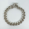 Sterling Silver Chunky Curb Links 7.5” Bracelet & T-Bar Toggle 925 36g