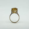 Vintage 9ct Gold 4.40ct Citrine Solitaire Cocktail Ring 375 Size K - L Birm 1992