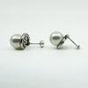 New & Unworn Chunky Sterling Silver White Pearl & CZ Stud Earrings 925