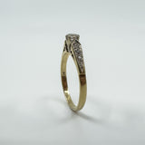 Vintage 9ct Gold 0.20ct Diamond Solitaire Ring 375 Size M Engagement 1989