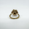 Vintage 9ct Gold Garnet Cocktail Cluster Ring Size J - K 