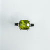 Sterling Silver 1.70ct Peridot Trilogy Ring Size N  