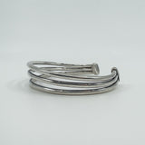 Vintage Sterling Silver Chunky Oval Trilogy Torque Bangle / Bracelet 925 29g