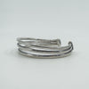 Vintage Sterling Silver Chunky Oval Trilogy Torque Bangle / Bracelet 925 29g