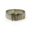 Vintage Sterling Silver & Rose Gold Engraved Floral Bangle 925 (Birm 1971)