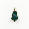 Large Chunky Vintage 9ct Gold Double Sided Green & Orange Agate Fob Pendant 375