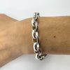 Sterling Silver Chunky Oval Belcher Chain 9.5” Bracelet Unisex 50g