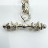 Vintage Sterling Silver Fancy Link Engraved T-Bar & Dog Clip 8” Bracelet 925 23g