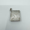 Vintage Sterling Silver Chunky Photo Book Engraved Secret Locket 925 ( 1979 )