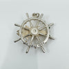 Vintage Ships Wheel & Fish Pendant / Charm 925 Club De Monaco Big Game