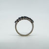 18ct White Gold 0.80ct Sapphire Half Eternity Band / Ring 750 Size N Wedding