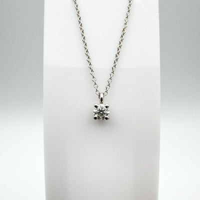 Tiffany & Co. Platinum Diamond 0.12ct Pendant 18” Necklace with Boxes RRP £1250