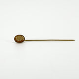 Vintage 9ct Cameo Shell Left Facing Stick Pin 375 (London 1980)