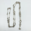Vintage Sterling Silver Fancy Bar & Ball Links 30” Chain / Necklace 925 50g 