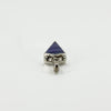 Chunky Vintage Double Sided Blue Agate & MOP Fob Pendant 925 by DSW