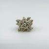 Articulated Large Sterling Silver Beaded Ball Bobble Ring Size P 