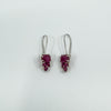 Sterling Silver 4.60ct Ruby Dangle Drop Earrings on Shepherd Hooks 925