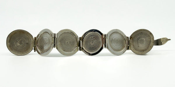 Vintage Sterling Silver Chunky Orb Photo Locket 925 