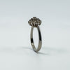 Vintage 9ct White Gold Diamond Cluster Ring Size M - N