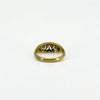 Antique 18ct Gold 0.32ct Diamond Boat Ring 750 Size N (Birm 1914)